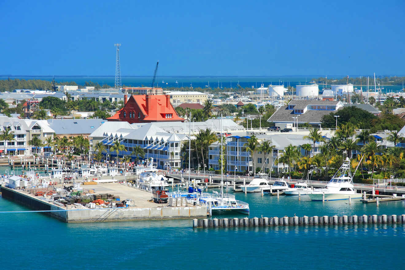 aerial view over Key West beach